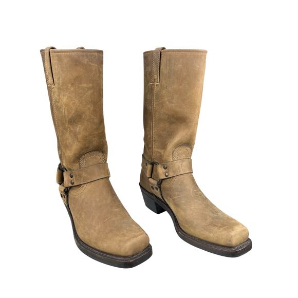 Frye Women’s 12R Brown Leather Harness Western Boot Size US 8 - Picture 5 of 10